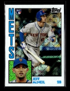 Topps Silver Pack 1984 Topps Baseball Chrome #T84-33 Jeff McNeil RC Mets 2019 - Imagen 1 de 2