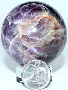 AAA Madagascar Chevron Amethyst Sphere / 2.25" (57.15mm) / 9.20 oz (260gr) 3690 - Picture 1 of 15