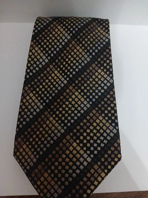 Corbata de seda Dockers dorada y plateada Foto 1 de 4