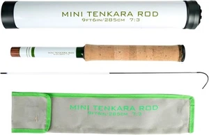Mini Tenkara Fliegenrute mit extra Spitzenabschnitt 12ft, 9ft6 8', weiß - Bild 1 von 5