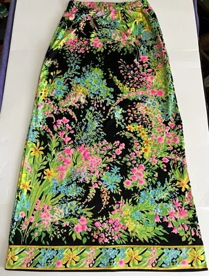 Mr Dino Retro Vintage 70’s Neon Long Skirt Medium? Fabric Signed - Image 1 of 4