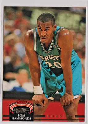 Tom Hammonds Charlotte Hornets Forward 1992-93 Stadium Club Card # 291 - Image 1 of 2