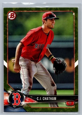 2018 Bowman #BP117 C.J. Chatham Prospects Boston Red Sox - Image 1 of 2