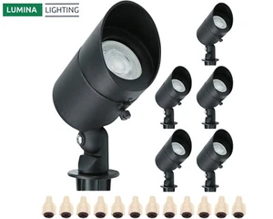 5W Outdoor Spotlights (6-Pack) 12V Low Voltage Spotlights - Landscape Spotlights - Picture 1 of 10