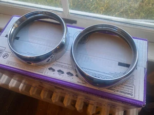 1958 Mercury Headlight Door Pair Chrome Molding Trim Monterey Wagon - Picture 1 of 8