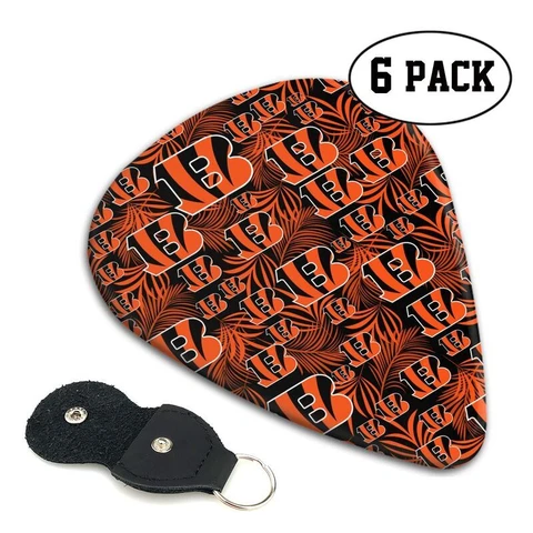 6pcs Cincinnati Bengals Guitar Pick Guitar Accessories Printed Pick,fans Gift Cover