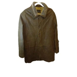 Milestone Mens Brown Suede Leather Coat Size Large with Zip-Out Liner Germany - Picture 1 of 9
