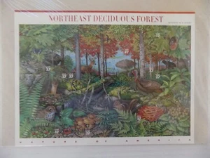 Northeast Deciduous Forest US Stamps Full Pane 37 Cents MIP SEALED 10 Stamps - Picture 1 of 2