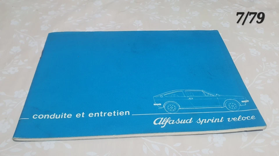 Libretto uso e manutenzione Alfa Romeo Alfasud Sprint Veloce Francese - Immagine 1 di 1