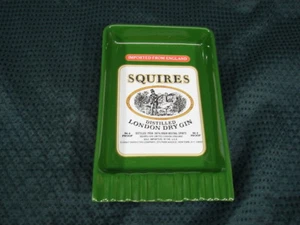 Cenicero grande de cerámica publicitario de ginebra seca Squires London de colección OPC - Imagen 1 de 4