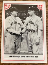1983 ASA BOB FELLER with STEVE O'NEIL CARD # 2 of 12 EXCELLENT FAST SHIPPING