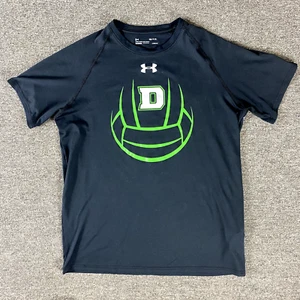 Under Armour Shirt Mens Small Black Short Sleeve Tee HeatGear Dock Volleyball - Picture 1 of 11
