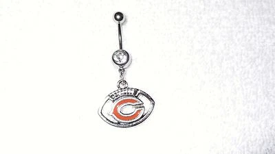 Chicago Bears Equipo Fútbol Dije Ombligo Anillo Cuerpo Joyería Piercing Foto 1 de 2