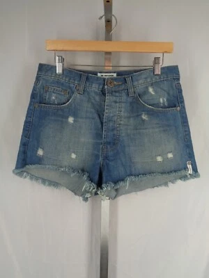 One X One Teaspoon Cut Off Jean Shorts Sz 27 Distressed Frayed Button Fly - Image 1 of 4