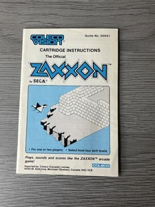 Vintage ColecoVision Zaxxon Instruction Manual – English & French - Picture 1 of 2
