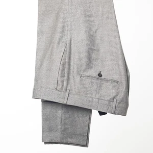 TIGER OF SWEDEN Pants Gray Micro Check Wool EU50 - Picture 1 of 4