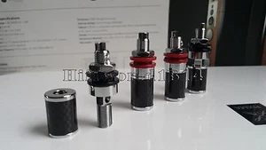 4x Hifi audio Carbon fiber Speaker amp Terminal Binding Post short rhodium  - Picture 1 of 1