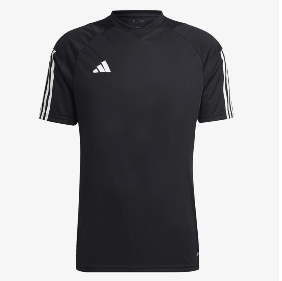 Adidas Tiro Jersey Mens Large Slim Fit AeroReady Soccer Training Black White
