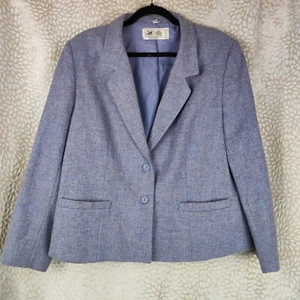 Edinburgh Woollen Mills Vintage Damen Blazer reine Schurwolle Taschen Größe UK 20 - Bild 1 von 18