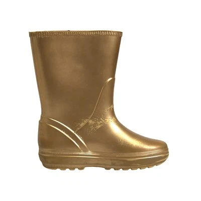 DOLCE & GABBANA Kids Shoes Girls Gold PVC Pull On Rain Boots EU31 /US13.5 320usd - Image 1 of 4