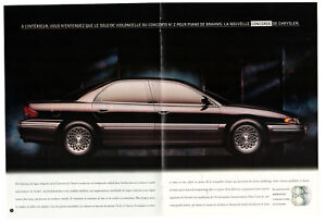 1993 CHRYSLER Concorde Vintage Original Print AD centerfold double sided canada