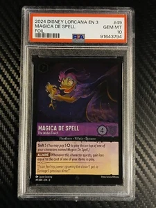 2024 Disney Lorcana EN 3 Magica De Spell Midas Touch FOIL #49 - PSA GEM MT 10 - Picture 1 of 2
