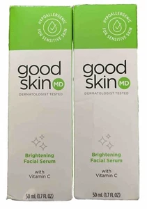 2 Pack Good Skin MD Brightening Facial Serum Vitamin C, 1.7 fl oz Sensitive Skin - Picture 1 of 3