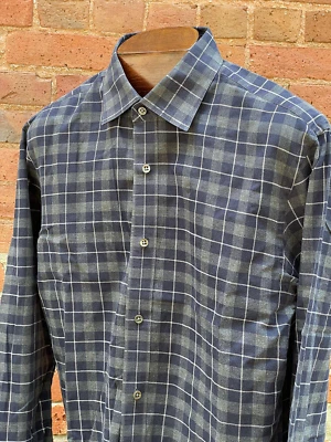 Kent & Curwen Beautiful Light Flannel-Like Plaid L/S Casual Shirt Medium - Image 1 of 4