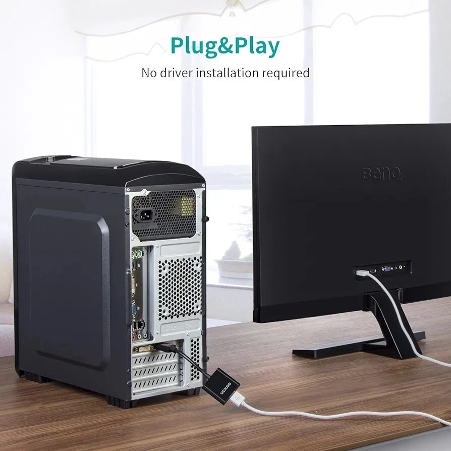 DisplayPort to HDMI Adapter, UCOUSO DP Display to HDMI Male to Female Converter  - Image 1 of 4