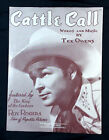 1943 ROY ROGERS Country Sheet Music ‘Cattle Call’ Forster Press