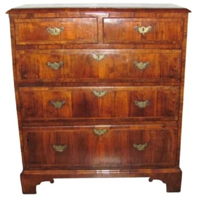 Cajonera antigua inglesa de nogal Jorge II circa 1730 Foto 1 de 4