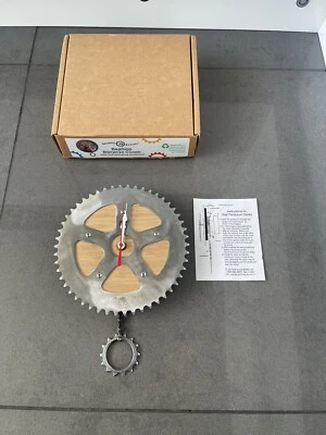 Resource Revival  Cog Sprocket Wall Clock Hand Made In USA Bike Parts - Image 1 of 4