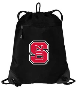 NC State Drawstring Backpack Cinch Pack - Mesh & Microfiber - Picture 1 of 8