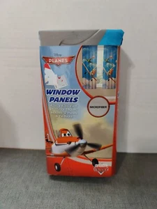 Disney Planes  Window Panels Curtains 42" x 63" 2 Panels & Tie Backs PKG WEAR - Picture 1 of 6
