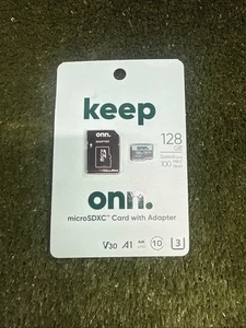 Onn 100006054 128GB Class 10 U3 V30 microSDXC Flash Memory Card - Picture 1 of 2