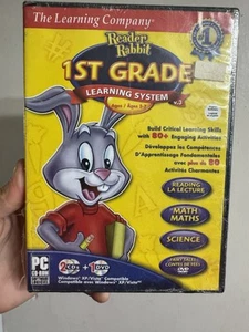 The Learning Company Reader Rabbit 1st Grade 2000 Vintage New Sealed 2 CD/1 DVD - Picture 1 of 5
