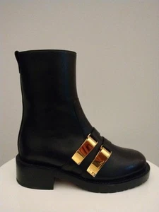Auth Christian Dior Black Leather D-Race Boots in size 36 - with defect - Picture 1 of 8