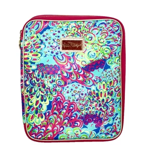 LILLY PULITZER Wild Confetti Folio 12" x 10" Rosa Amarillo Azul Floral 154713 - Imagen 1 de 5