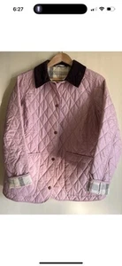 Authentic Preloved Women`s Barbour Quilted Pink Jacket Size UK 12 - Picture 1 of 8