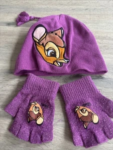Cute Vintage H&M Bambi Hat & Fingerless Glove set 1-3 Years and Older - Picture 1 of 4