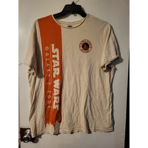 Star Wars Galaxy's Edge T‑Shirt XL Beige Disney Parks Exclusive Graphic Tee - Picture 1 of 3