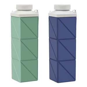 24oz Collapsible Water Bottles 2pcs,Food grade BPA Free Reusable Foldable Wat... - Picture 1 of 7