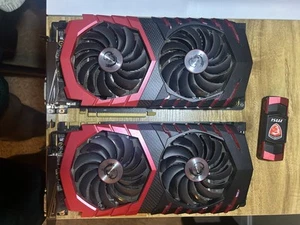 Double MSI Gaming GeForce GTX 1070 8GB GDDR5 Graphics Card - Afbeelding 1 van 4