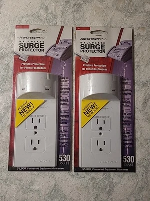 New Qty 2 Power Sentry Wallplate Surge Protector 530 Joules  - Image 1 of 4