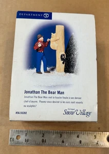 2002 Department 56 Snow Village Jonathan The Bear Man NIB - Foto 1 di 6