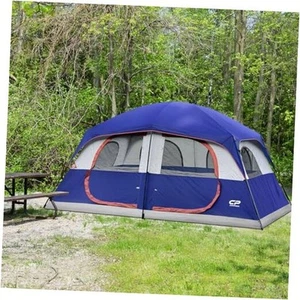  Tent 12 Person Camping Tents, 2 Room Weather Resistant Family Cabin Tent, 6  - Picture 1 of 8