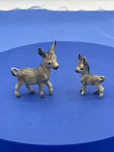 Hagen Renaker Miniatur Mama und Baby Esel Burro grau Tier Figur B - Bild 1 von 14