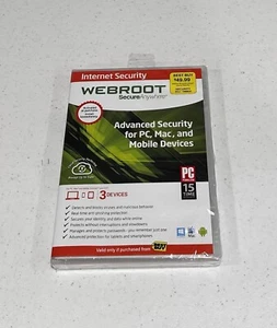 Webroot SecureAnywhere Advanced Security for PC, Mac & Mobile Devices SEALED - Picture 1 of 2