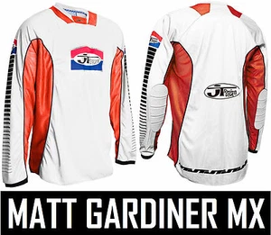 JT RACING PRO-TOUR MOTOCROSS MX JERSEY SHIRT WHITE ORANGE retro evo classic new - Picture 1 of 1