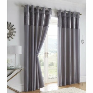 Cortinas Boulevard Ojales Habitación Paloma Oscura Gris 46""x54"" (117x137cm) NUEVO (O) - Imagen 1 de 6